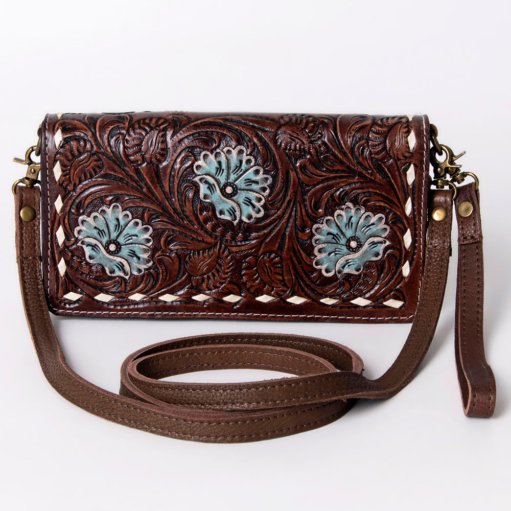 American Darling Wallet Hand Tooled Genuine Leather Western Women Bag | Handbag Purse Wristlet Travel Clutch