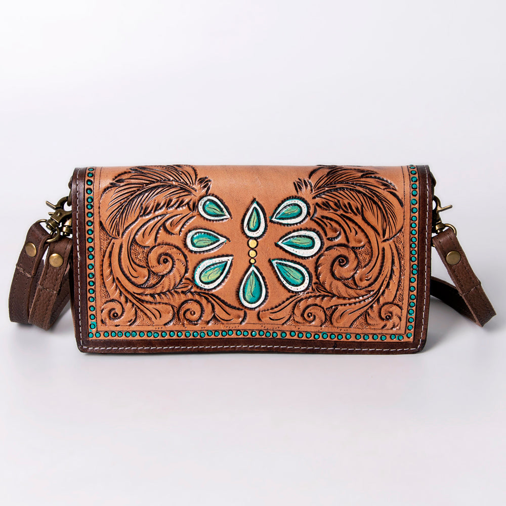 American Darling Wallet Hand Tooled Genuine Leather Western Women Bag | Handbag Purse Wristlet Travel Clutch