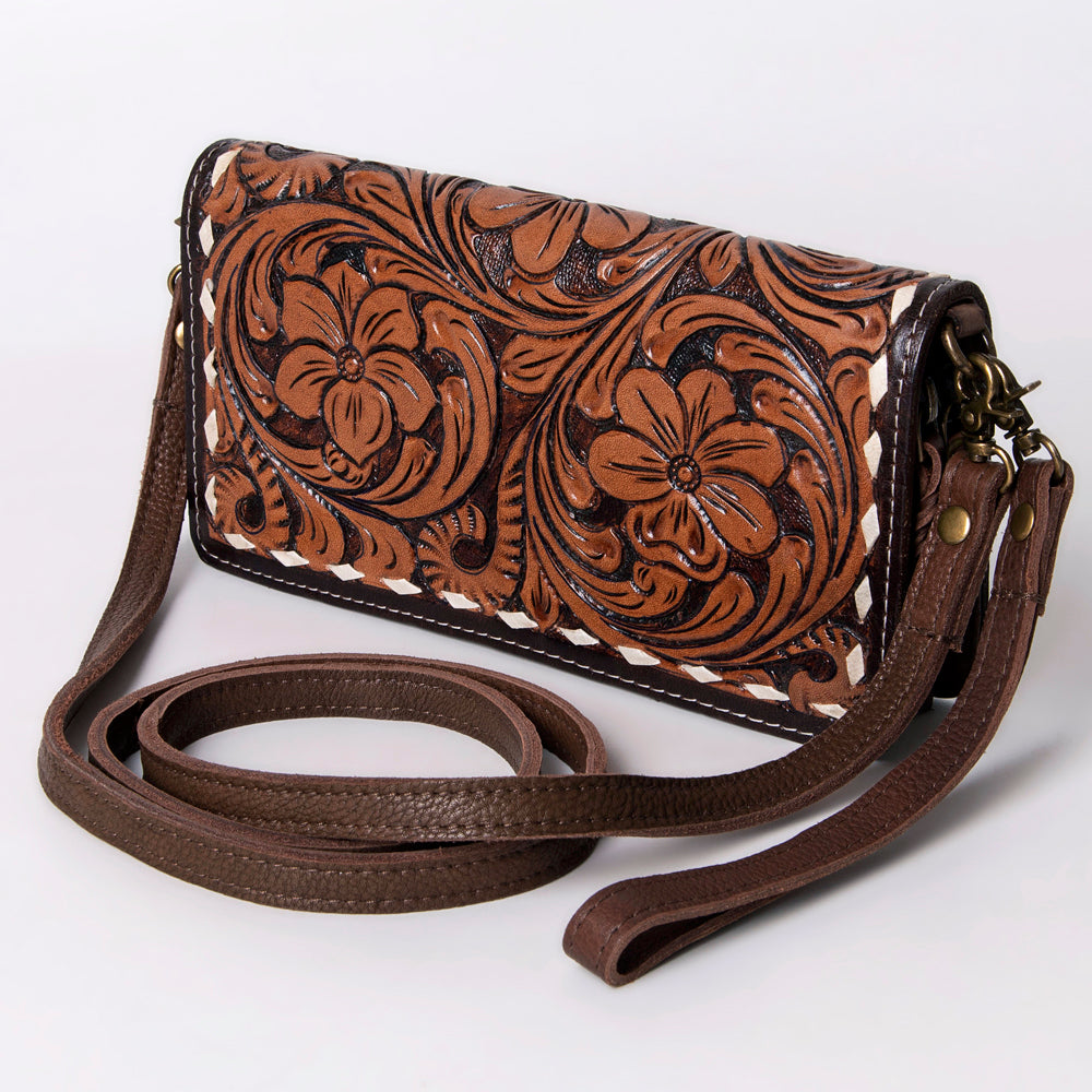 American Darling Wallet Hand Tooled Genuine Leather Western Women Bag | Handbag Purse Wristlet Travel Clutch