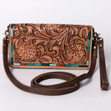 American Darling Wallet Hand Tooled Genuine Leather Western Women Bag | Handbag Purse Wristlet Travel Clutch