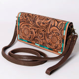 American Darling Wallet Hand Tooled Genuine Leather Western Women Bag | Handbag Purse Wristlet Travel Clutch