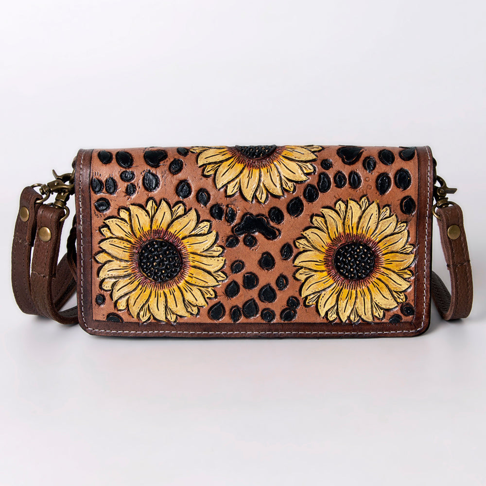 American Darling Wallet Hand Tooled Genuine Leather Western Women Bag | Handbag Purse Wristlet Travel Clutch
