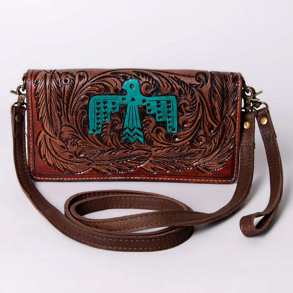 American Darling Wallet Hand Tooled Genuine Leather Western Women Bag | Handbag Purse Wristlet Travel Clutch