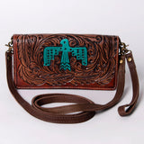 American Darling Wallet Hand Tooled Genuine Leather Western Women Bag | Handbag Purse Wristlet Travel Clutch