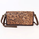 American Darling Wallet Hand Tooled Genuine Leather Western Women Bag | Handbag Purse Wristlet Travel Clutch