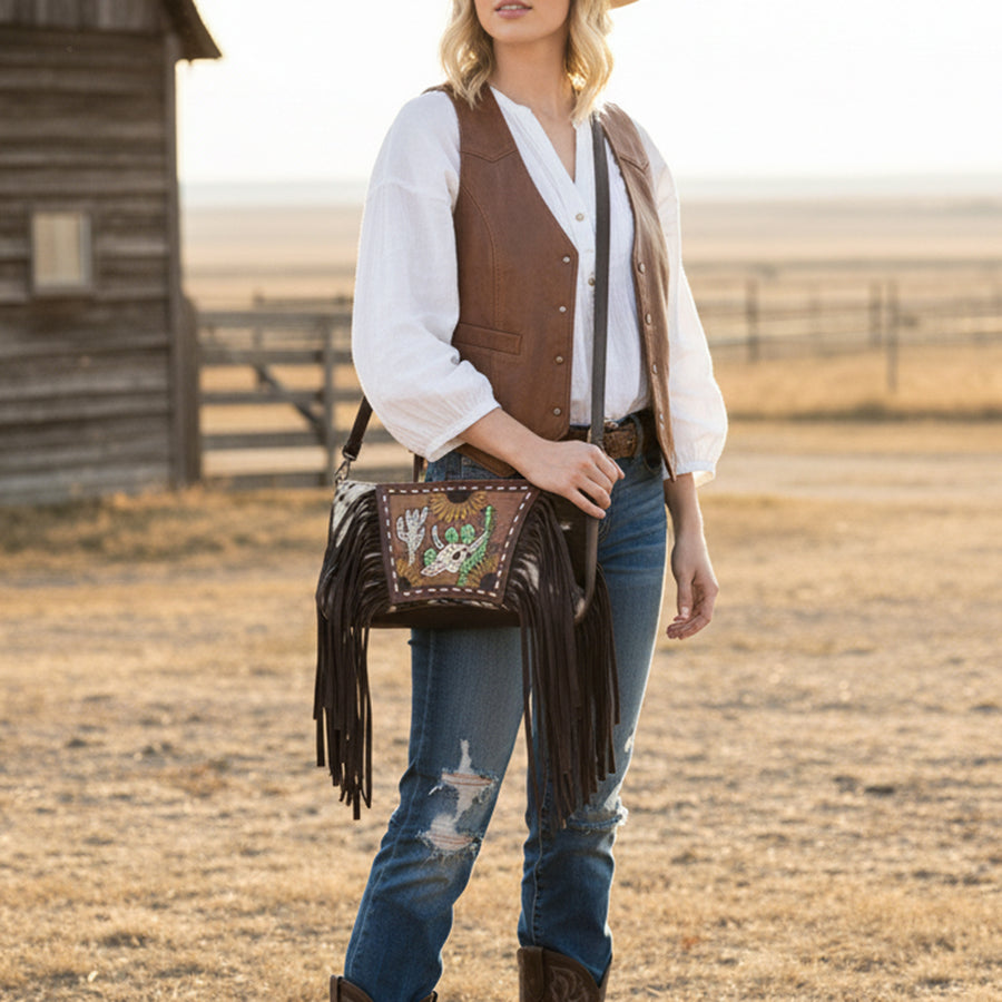 American Darling Wallet Hand tooled Genuine Leather Women Bag Western Handbag Purse | Handbags