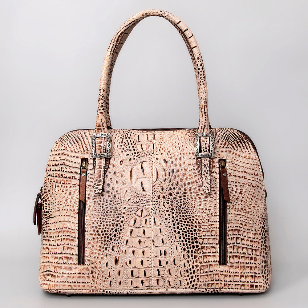 American Darling Tote Crocodile Embossed Genuine Leather Western Women Bag Handbag | for Cute Laptop