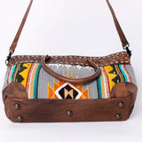 American Darling Tote Saddle Blanket Genuine Leather Western Women Bag Handbag Purse | Travel Bags Cute College Casual for