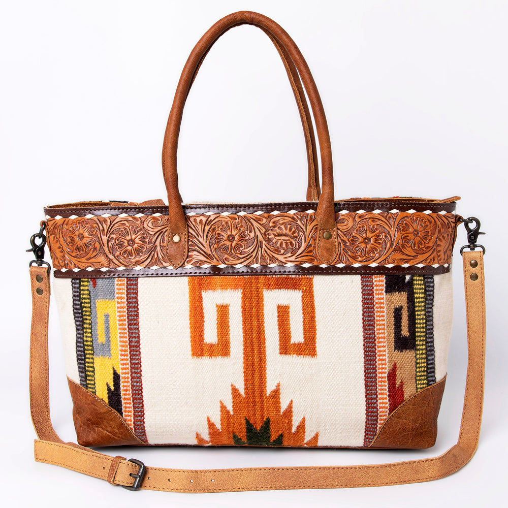 American Darling Tote Saddle Blanket Genuine Leather Western Women Bag Handbag Purse | Travel Bags Cute College Casual for