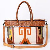 American Darling Tote Saddle Blanket Genuine Leather Western Women Bag Handbag Purse | Travel Bags Cute College Casual for