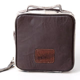 American Darling Jewelry Case Hand Tooled Hair-On Genuine Leather Women Bag Western Handbag Purse | Organizer for Travel