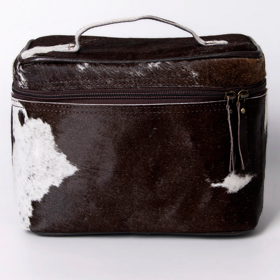 American Darling Jewelry Case for Women - Hair-On Cowhide Eco-Friendly Genuine Leather Travel Organizer