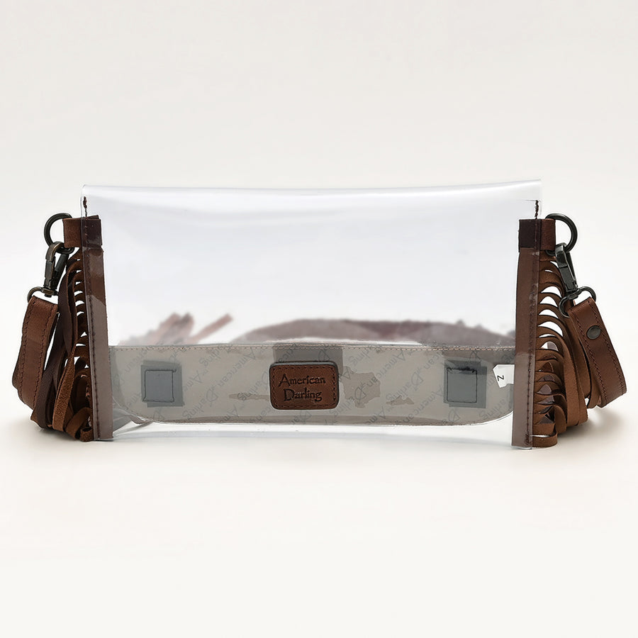 American Darling Clear bag Hand Tooled Genuine Leather Women Western Handbag Purse