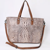 American Darling Tote Crocodile Embossed Genuine Leather Western Women Bag Handbag | for Cute Laptop