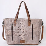 American Darling Tote Crocodile Embossed Genuine Leather Western Women Bag Handbag | for Cute Laptop