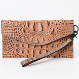 American Darling Coin Purse Crocodile Embossed Genuine Leather Western Women Bag | Handbag Wallet Purses