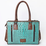 American Darling Briefcase Crocodile Embossed Genuine Leather Western Women Bag Handbag | Briefcase Bag | Briefcase for Women | Cute Briefcase Bag | Laptop Briefcase Bag