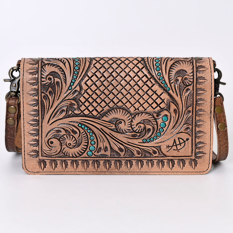 American Darling Organizer Saddle Blanket Genuine Leather Western Women Bag Handbag Purse | for Cute Travel