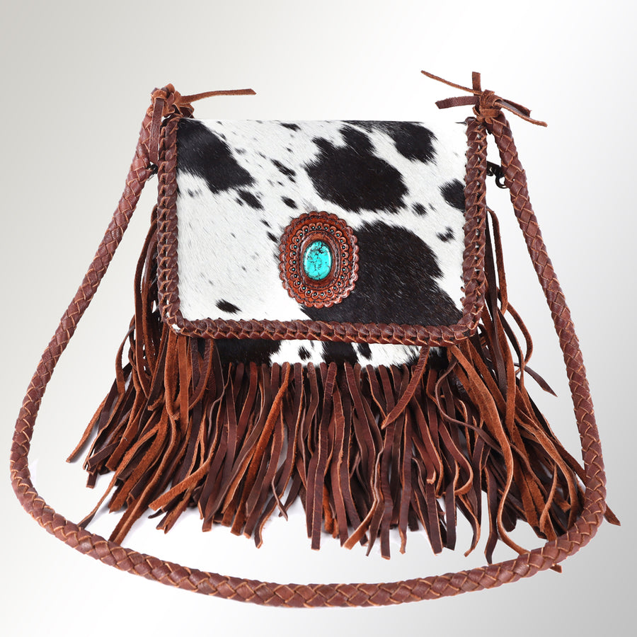 American Darling Small Cross body Bag Western Genuine Leather Handcrafted Purse with Turquoise Stone and YKK Zipper