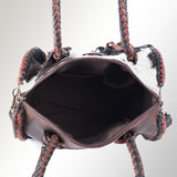 American Darling Duffel Hair on Genuine Leather Western Women Bag | Handbag Duffle Weekend Travel Bags for