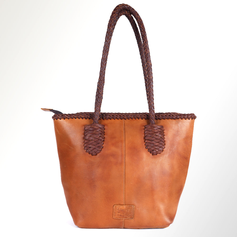 American Darling Tote Bag Western Hair-On Cowhide Genuine Leather Handcrafted Purse with Fringes and Braided Handles