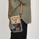 American Darling ADBGZ721 Clear Bag Hand Tooled Genuine Leather Women Bag Western Handbag Purse