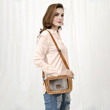 American Darling ADBGZ724 Clear Bag Hand Tooled Genuine Leather Women Bag Western Handbag Purse
