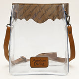 American Darling ADBGZ725 Clear Bag Hand Tooled Genuine Leather Women Bag Western Handbag Purse