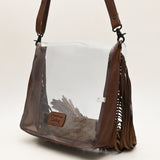 American Darling ADBGZ727 Clear Bag Hand Tooled Genuine Leather Women Bag Western Handbag Purse