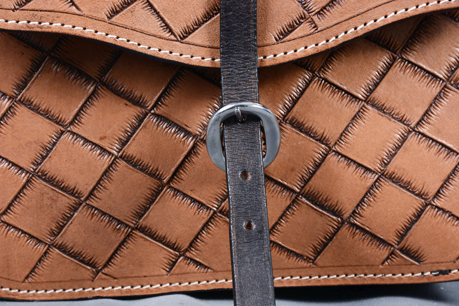 HILASON Soft Leather Horse Saddle Bag Brown | Equestrian Western Adjustable Closure