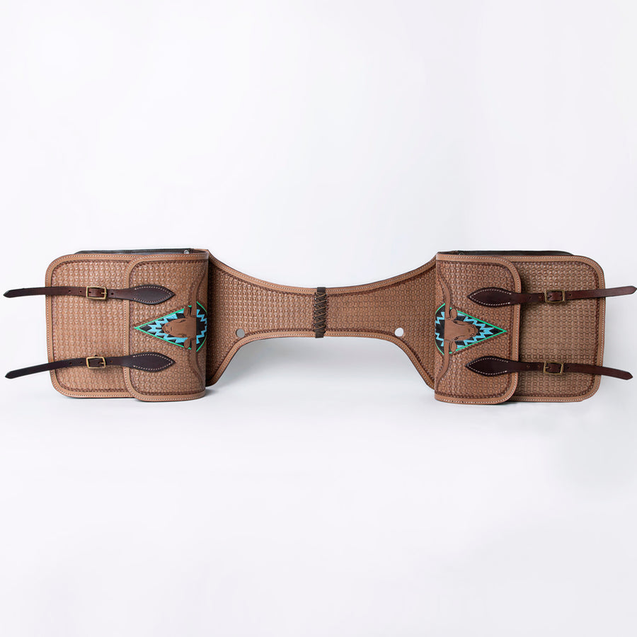 HILASON Soft Leather Horse Saddle Bag Brown | Equestrian Western Adjustable Closure