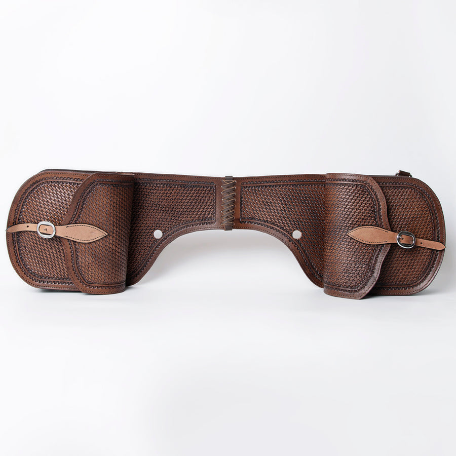HILASON Soft Leather Horse Saddle Bag Brown | Equestrian Western Adjustable Closure
