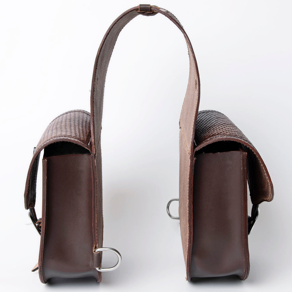 Hilason Floral Western Horse Leather Saddle Bag Heavyduty Traditional Trail Ride