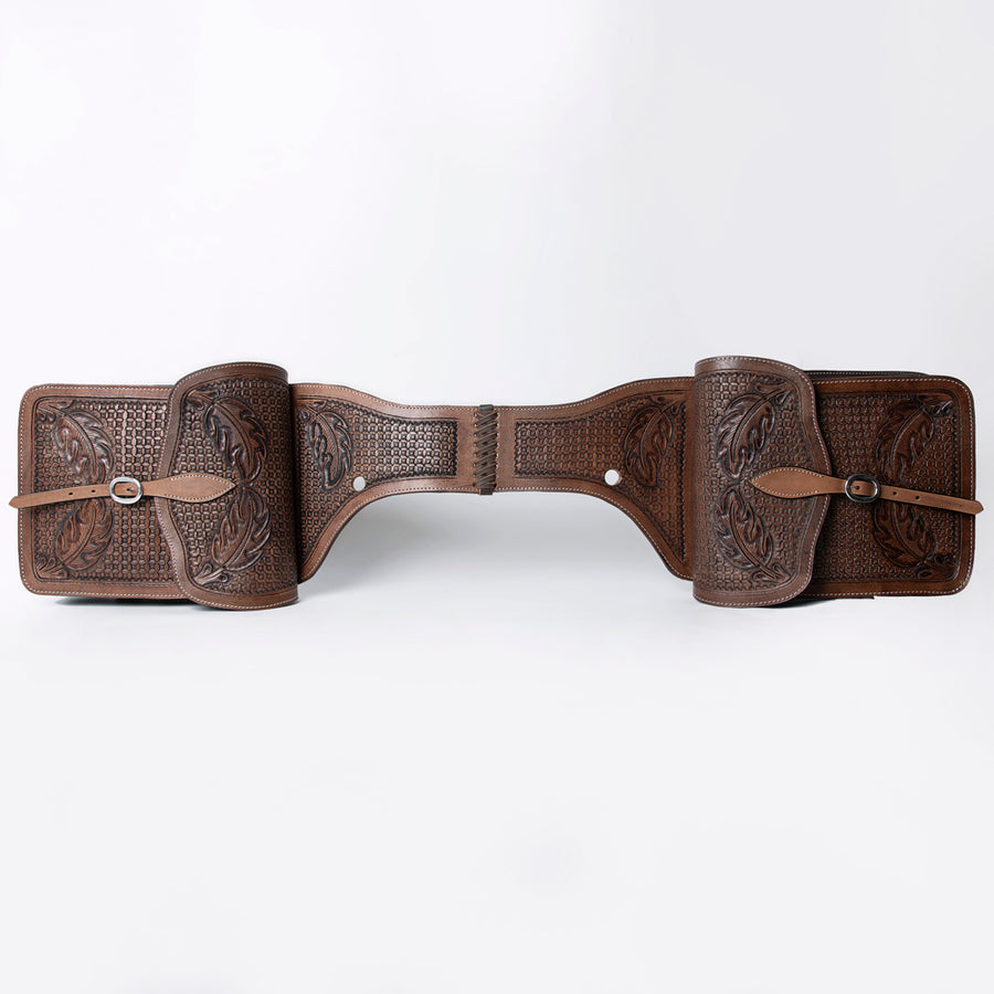 HILASON Soft Leather Horse Saddle Bag Brown | Equestrian Western Adjustable Closure