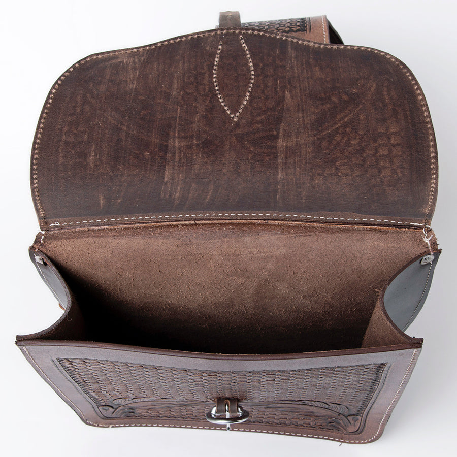 HILASON Soft Leather Horse Saddle Bag Brown | Equestrian Western Adjustable Closure