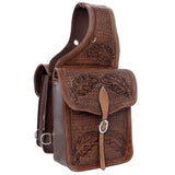 Hilason Floral Western Horse Leather Saddle Bag Heavyduty Traditional Trail Ride