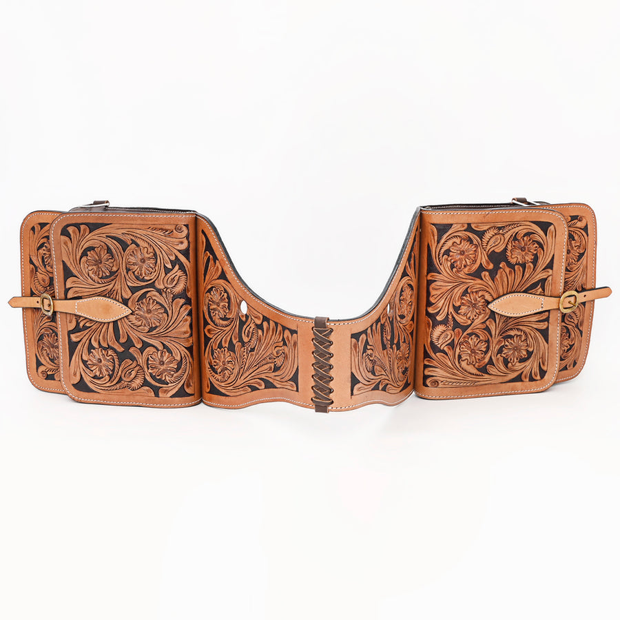 HILASON Soft Leather Horse Saddle Bag Brown | Equestrian Western Adjustable Closure