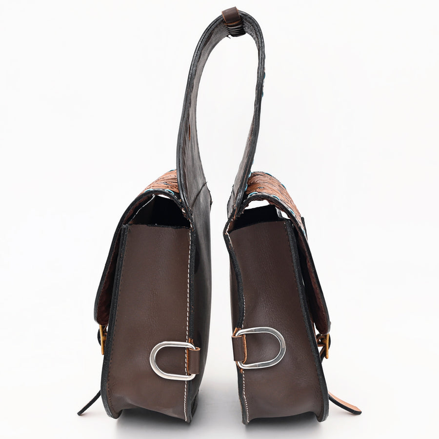 HILASON Soft Leather Horse Saddle Bag Brown | Equestrian Western Adjustable Closure