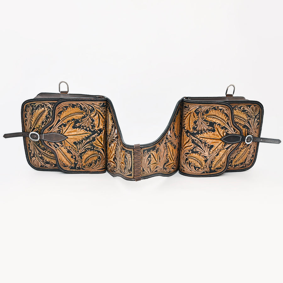 HILASON Soft Leather Horse Saddle Bag Brown | Equestrian Western Adjustable Closure