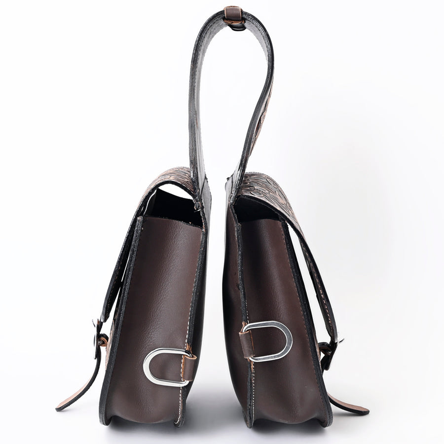 HILASON Soft Leather Horse Saddle Bag Brown | Equestrian Western Adjustable Closure