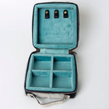 American Darling Jewelry Case Hand Tooled Hair-On Genuine Leather Women Bag Western Handbag Purse | Organizer for Travel