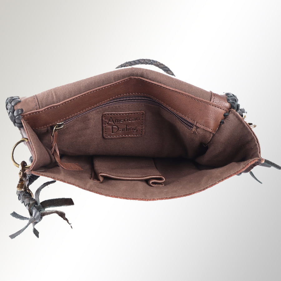 American Darling Cross body Bag Western Genuine Leather Handcrafted Purse with Turquoise Stone and YKK Zipper