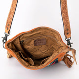 American Darling Messenger Bag Saddle Blanket Fabric Genuine Leather Western Women Handbag Purse | Cute