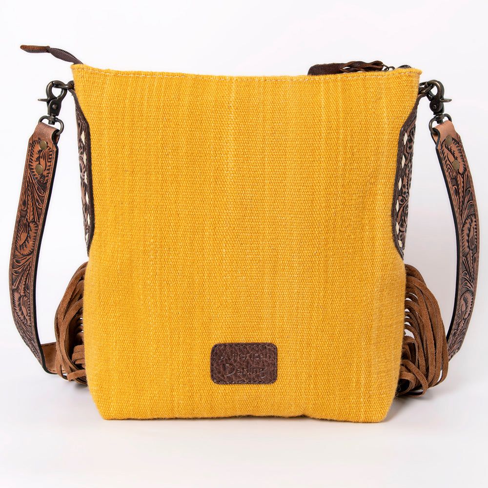 American Darling Messenger Bag Saddle Blanket Fabric Genuine Leather Western Women Handbag Purse | Cute