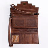 American Darling Messenger Saddle Blanket Fabric Genuine Leather Western Women Bag Handbag Purse | Cute