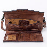 American Darling Messenger Saddle Blanket Fabric Genuine Leather Western Women Bag Handbag Purse | Cute