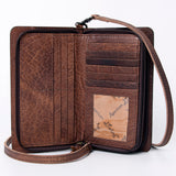 American Darling ORGANISER Upcycled Wool Genuine Leather women bag western handbag purse