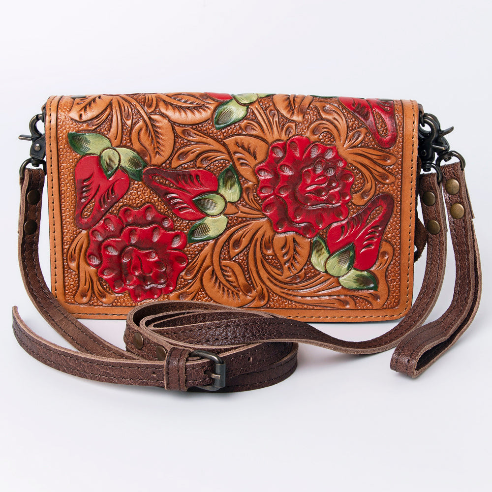 American Darling ORGANISER Upcycled Wool Genuine Leather women bag western handbag purse