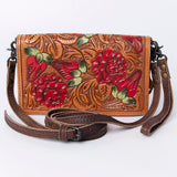 American Darling ORGANISER Upcycled Wool Genuine Leather women bag western handbag purse