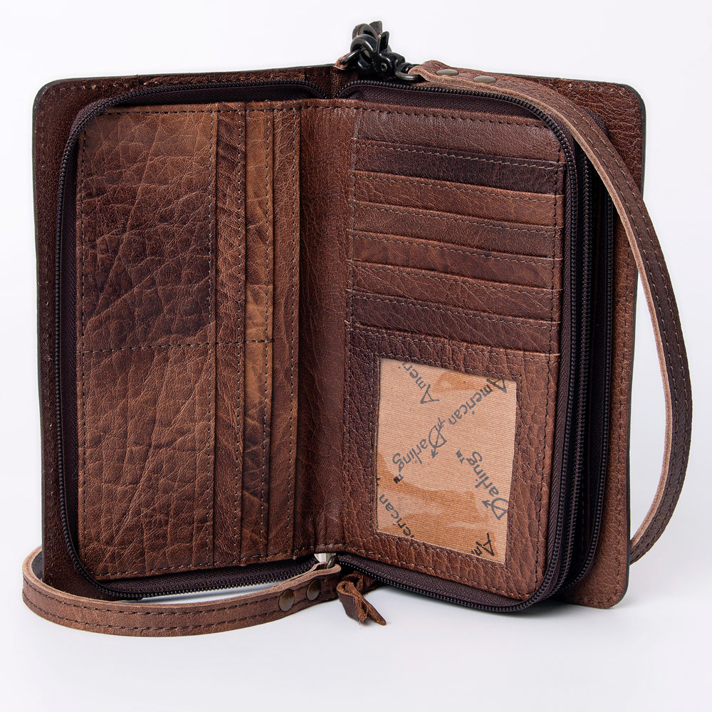 American Darling ORGANISER Upcycled Wool Genuine Leather women bag western handbag purse